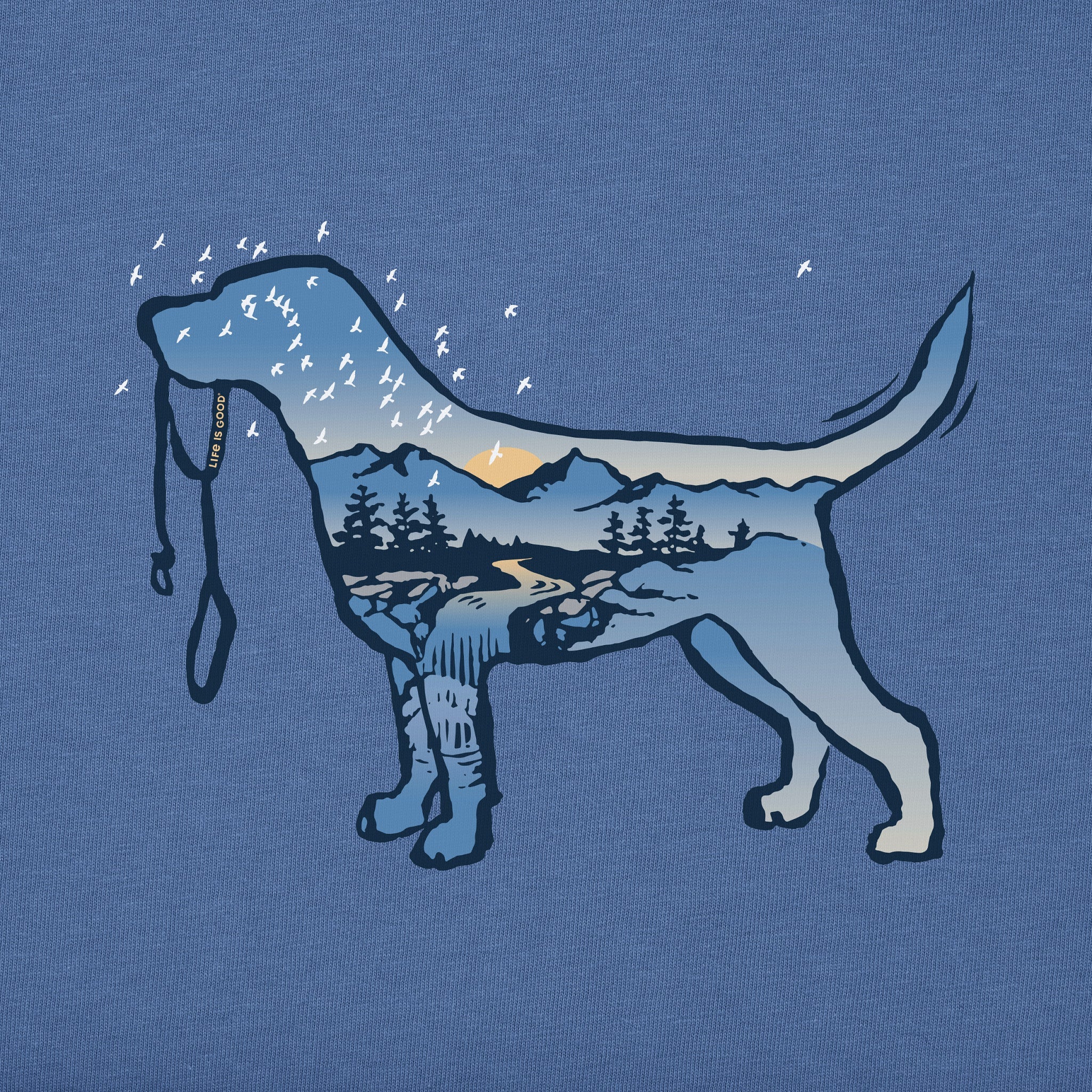 Men's Macro Micro Dogscape Long Sleeve Crusher Tee