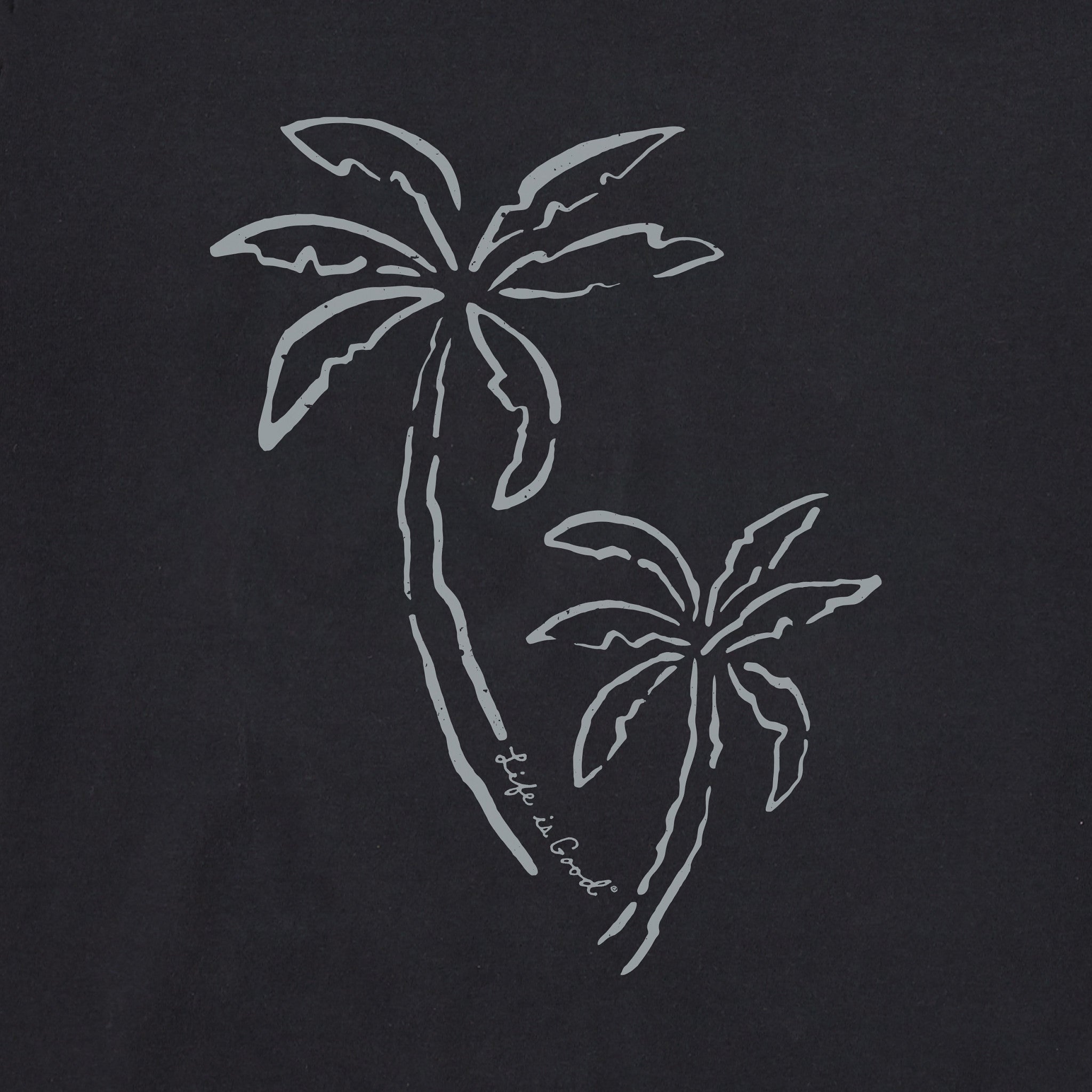 Men's Two Simple Palms Short Sleeve Crusher Tee