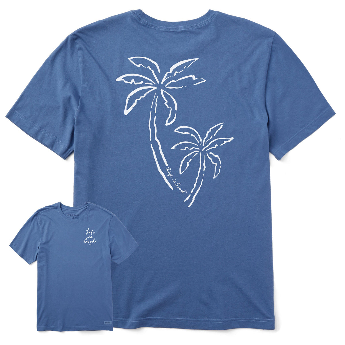 Men's Two Simple Palms Short Sleeve Crusher Tee