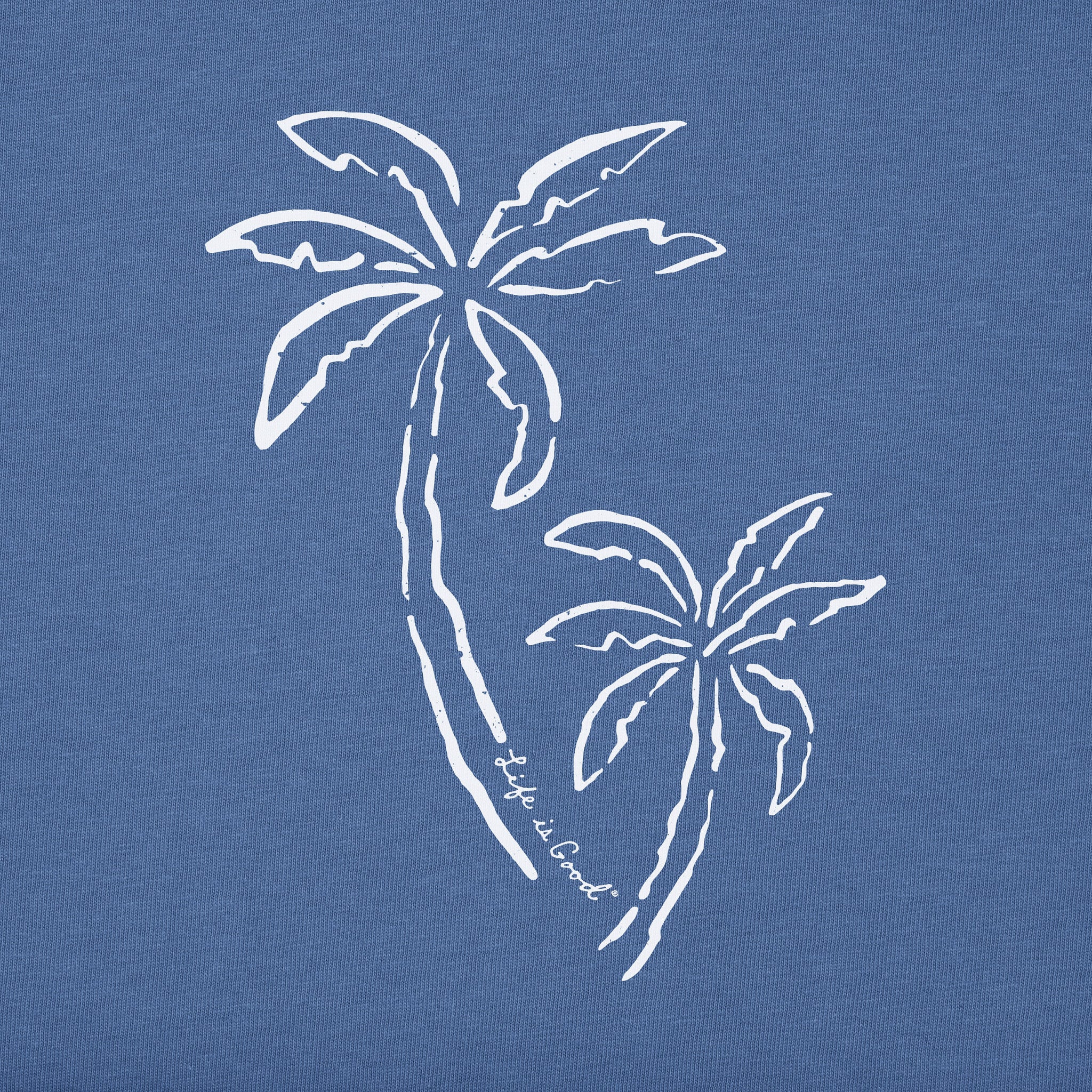 Men's Two Simple Palms Short Sleeve Crusher Tee
