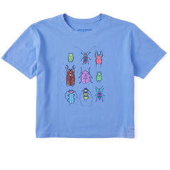Women's Cool Bug Grid Short Sleeve Crusher Boxy Tee