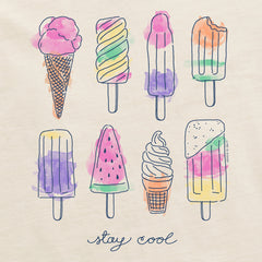 Women's Ice Cream & Popsicles Short Sleeve Crusher Boxy Tee