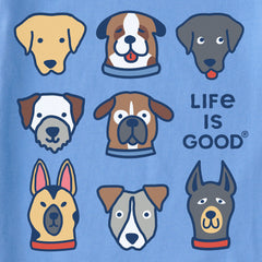Women's Cute Dogs Short Sleeve Crusher Boxy Tee