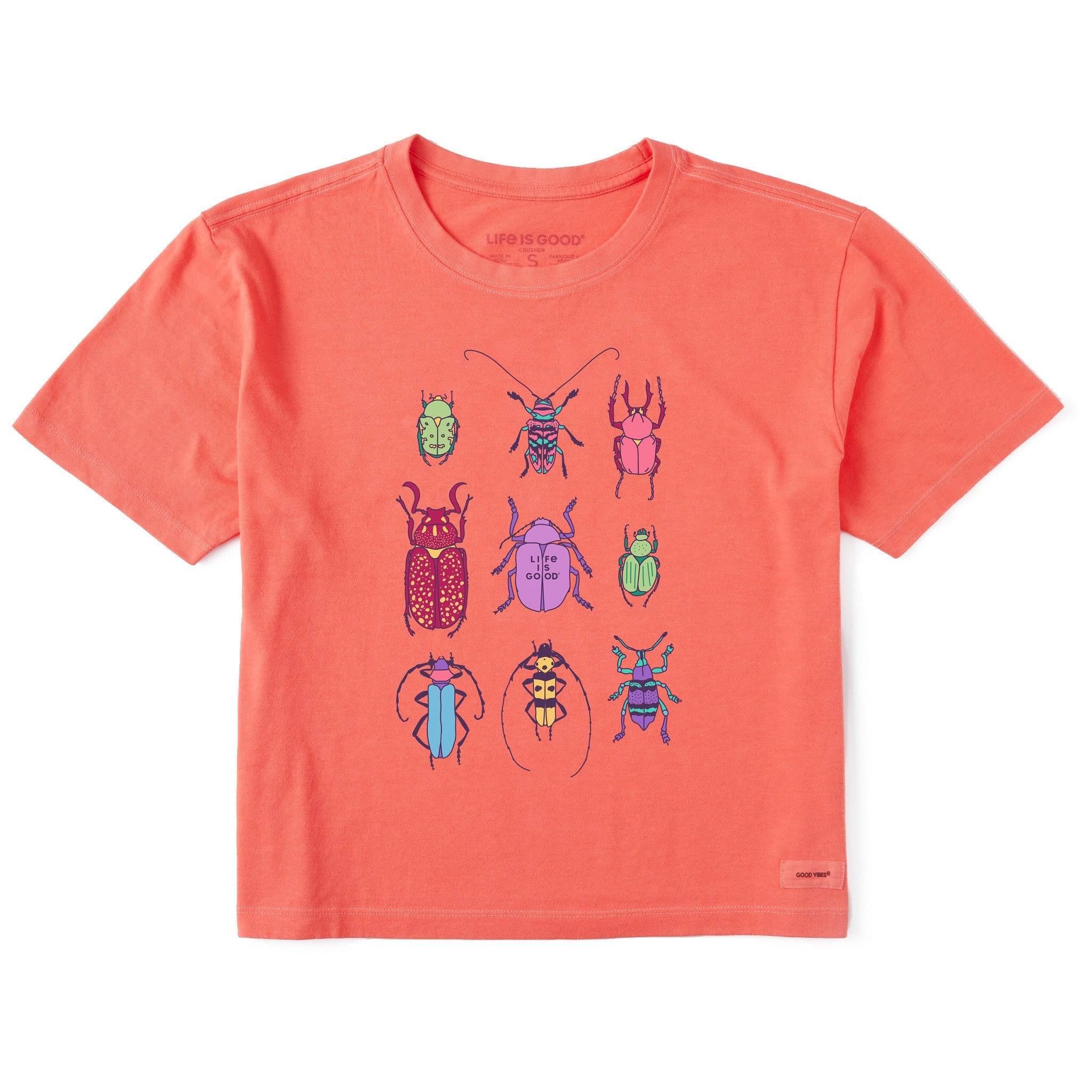 Women's Cool Bug Grid Short Sleeve Crusher Boxy Tee