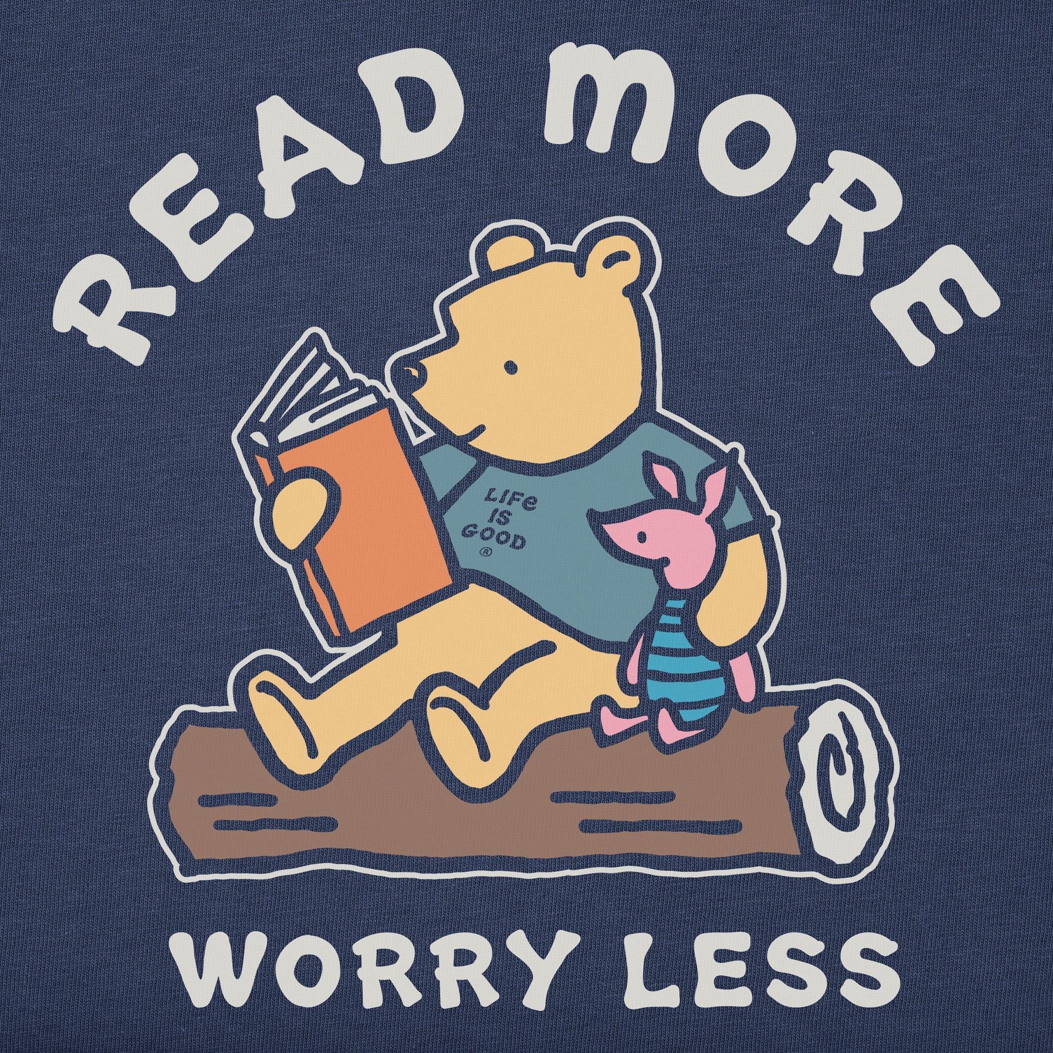 Men's Winnie Read More Worry Less Short Sleeve Tee