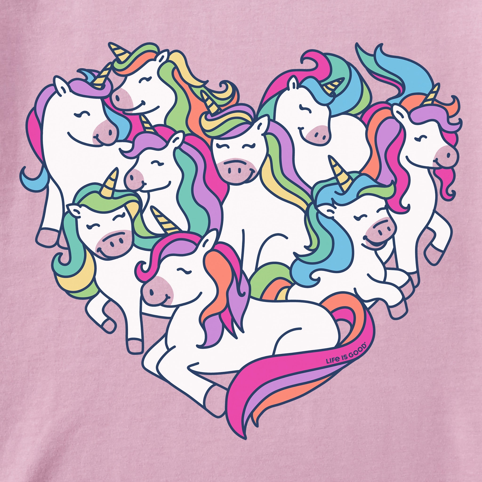 Kids Heart Of Unicorns Short Sleeve Crusher Tee