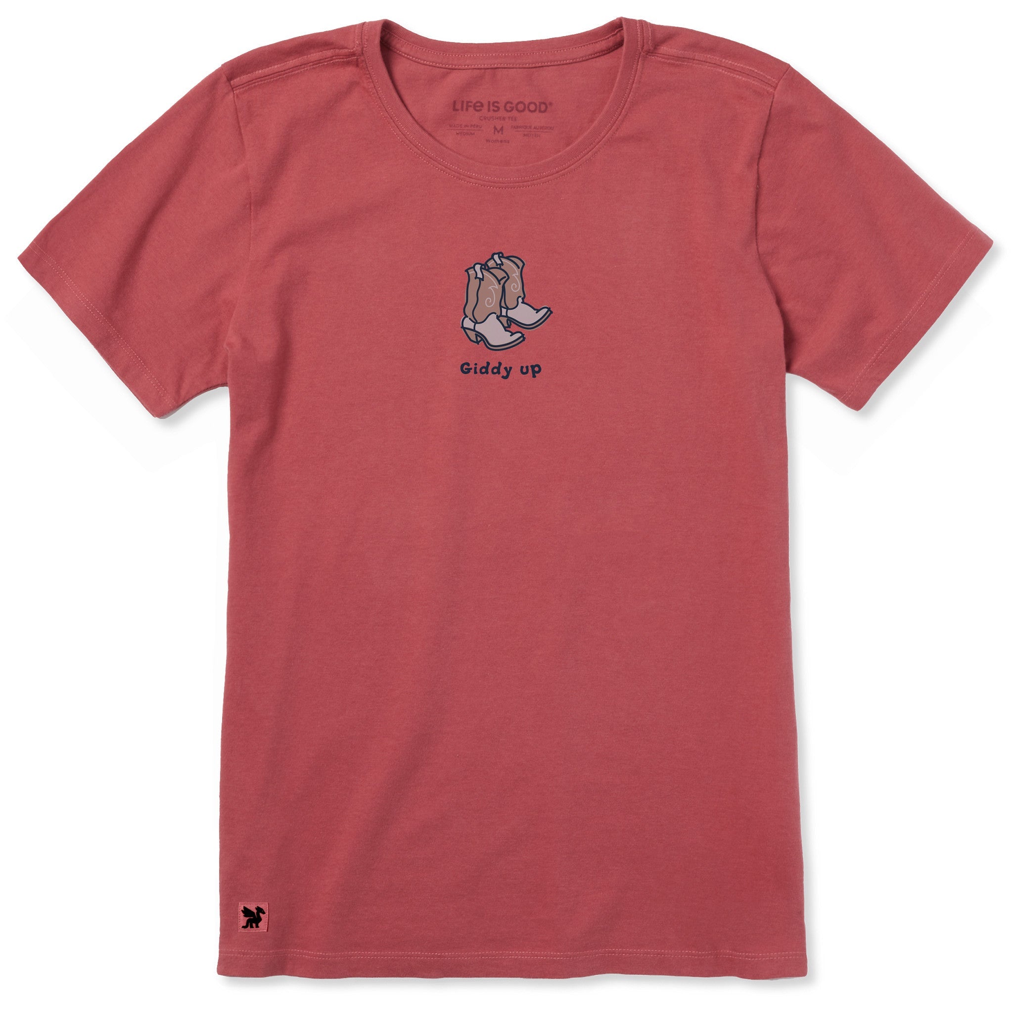 Women's Giddy Up Cowboy Boots Short Sleeve Crusher Tee