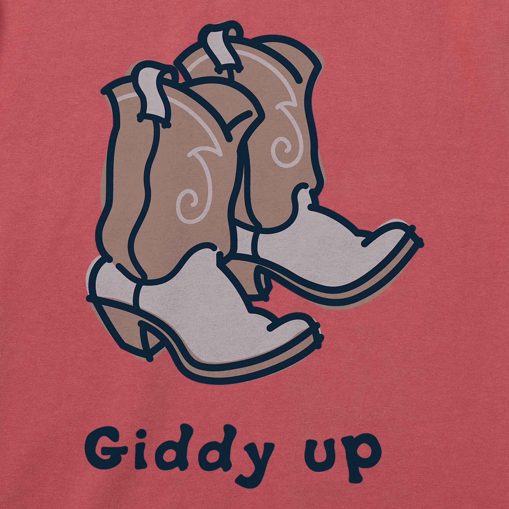 Women's Giddy Up Cowboy Boots Short Sleeve Crusher Tee