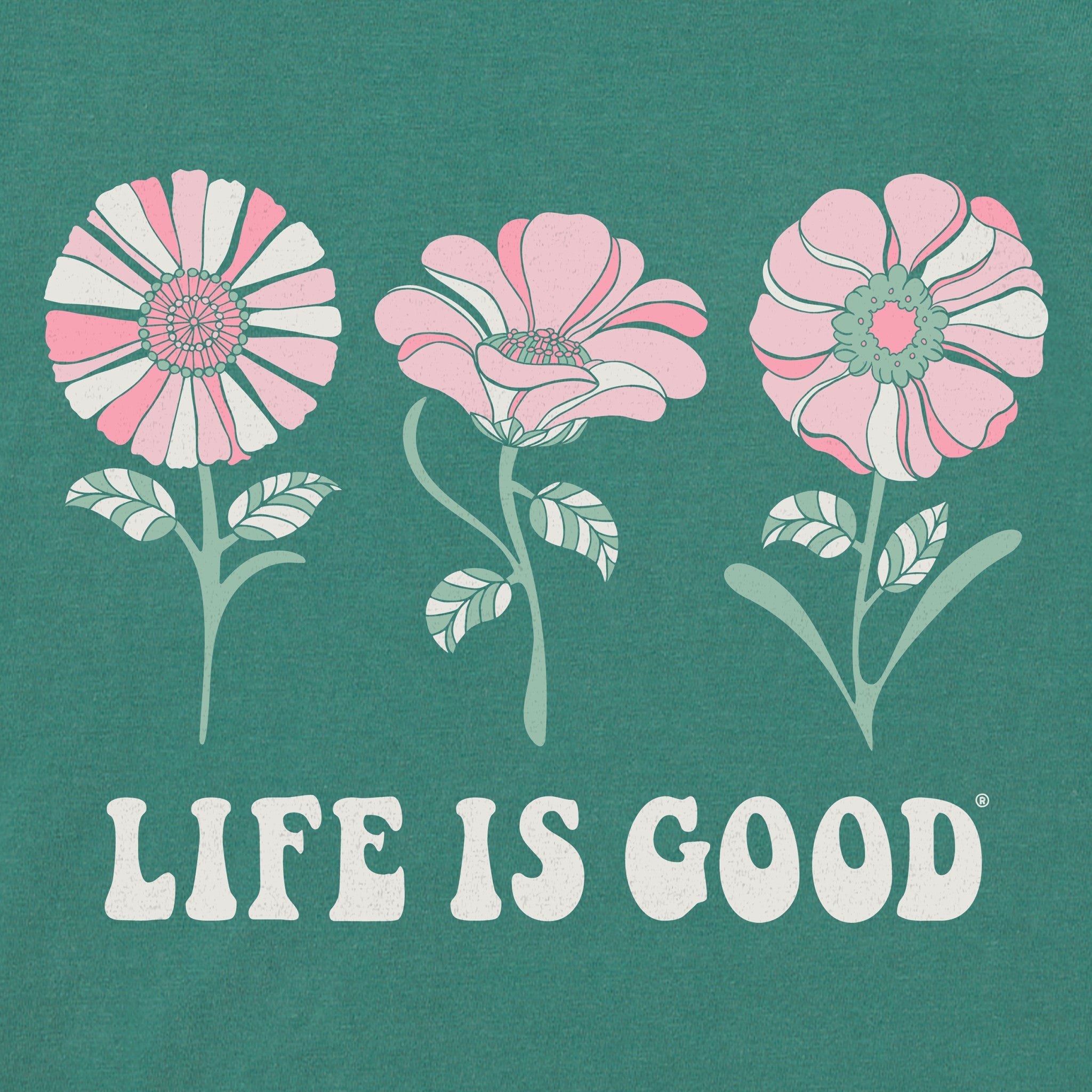 Women's 3 Flowers Short Sleeve Crusher Tee