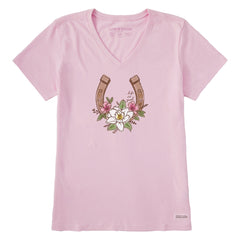Women's Horse Shoe Magnolia Short Sleeve Crusher Vee