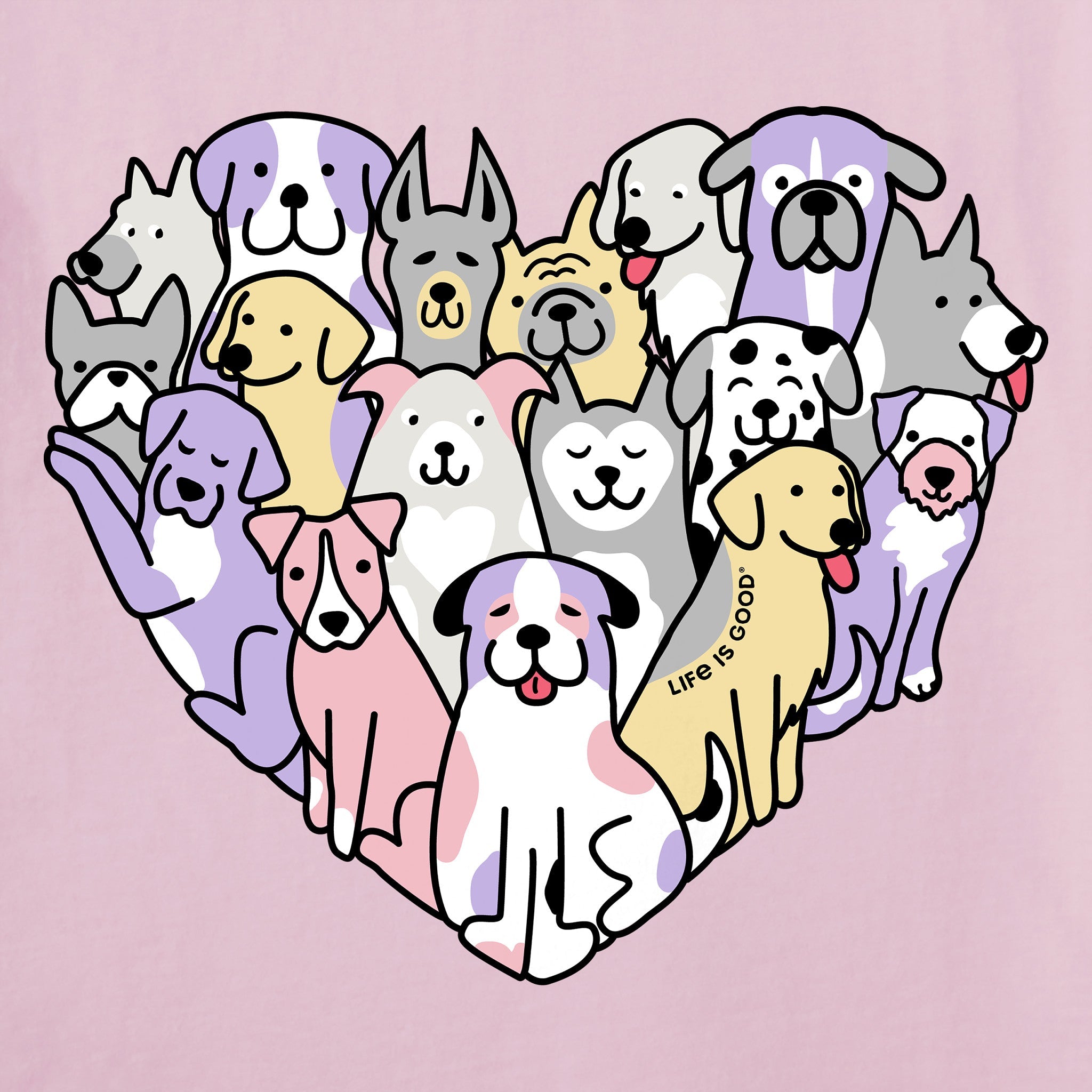 Women's Heart of Dogs Long Sleeve Crusher Vee