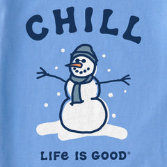 Women's Chill Snowman Long Sleeve Crusher Vee