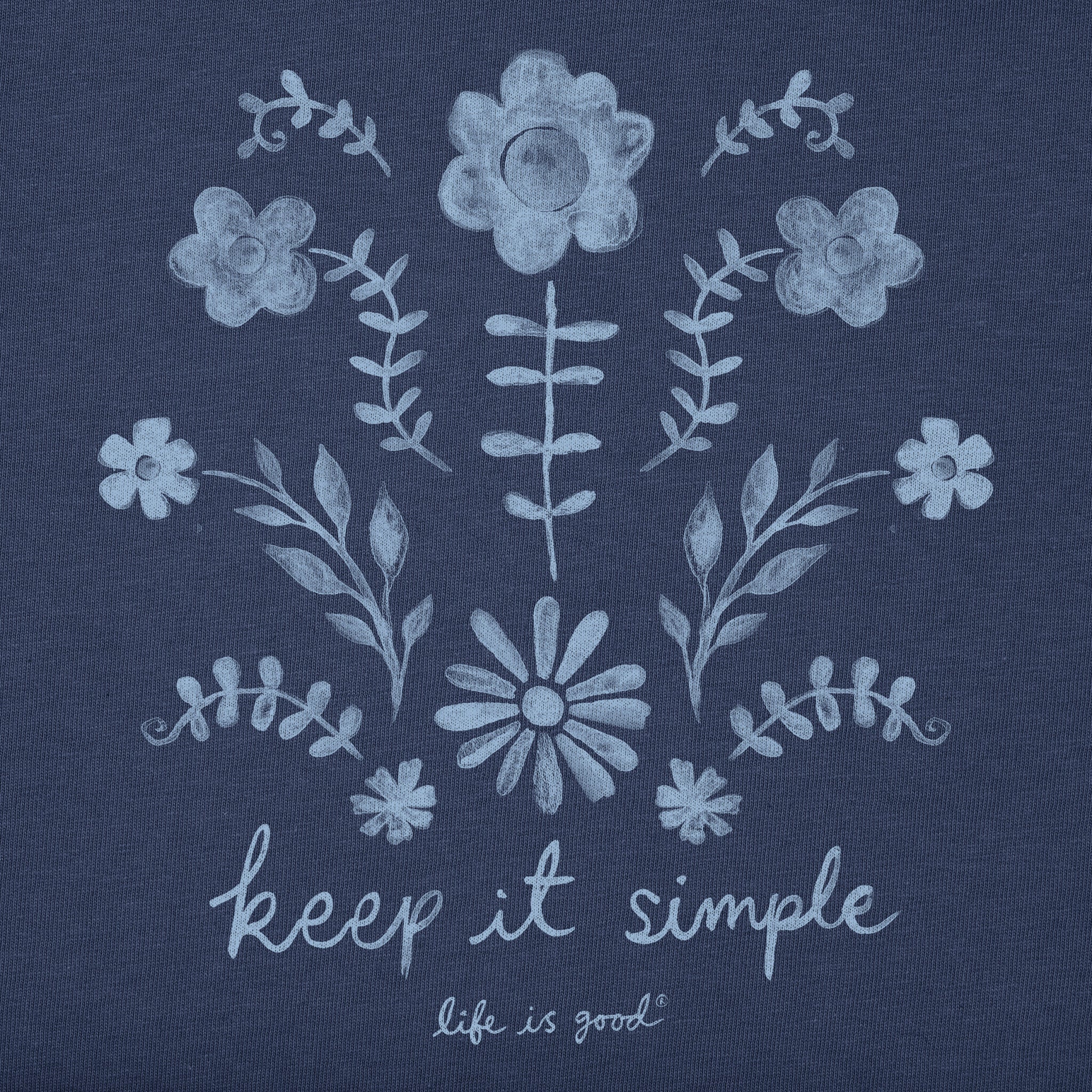 Women's Keep it Simple Wildflowers Long Sleeve Crusher Vee