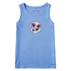 Women's Here Comes the Sun Palm Trees Crusher Tank