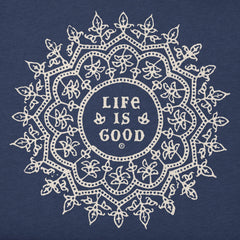 Women's Antique Mandala Short Sleeve Crusher-LITE Vee
