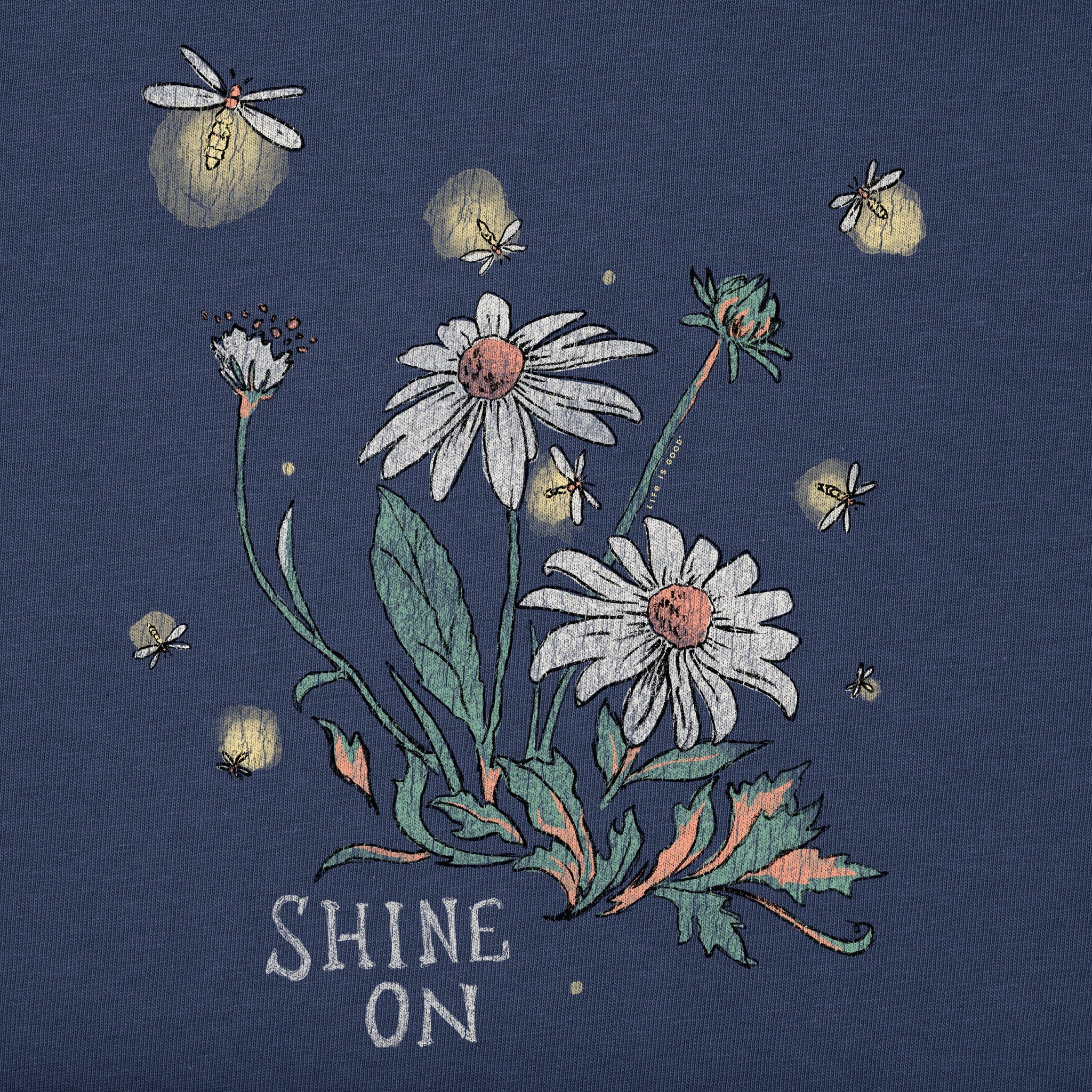 Women's Dreamy Shine On Daisies Long Sleeve Crusher-LITE Hooded Tee