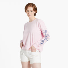 Women's Here For The Palms Long Sleeve Crusher Boxy Tee