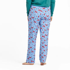 Women's Cardinal Branch Pattern Snuggle Up Sleep Pant