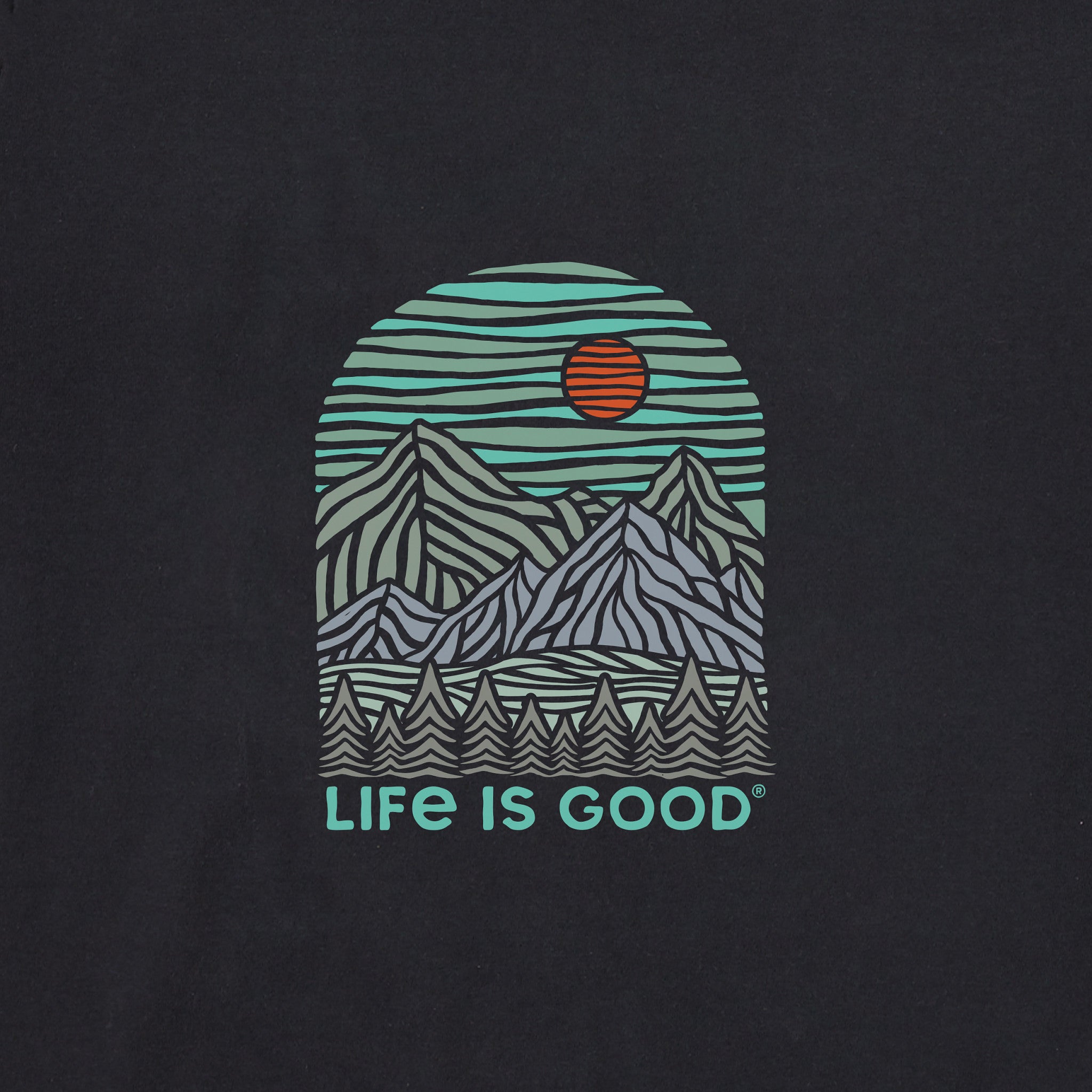 Men's Woodblock Mountain Mini Short Sleeve Crusher Tee