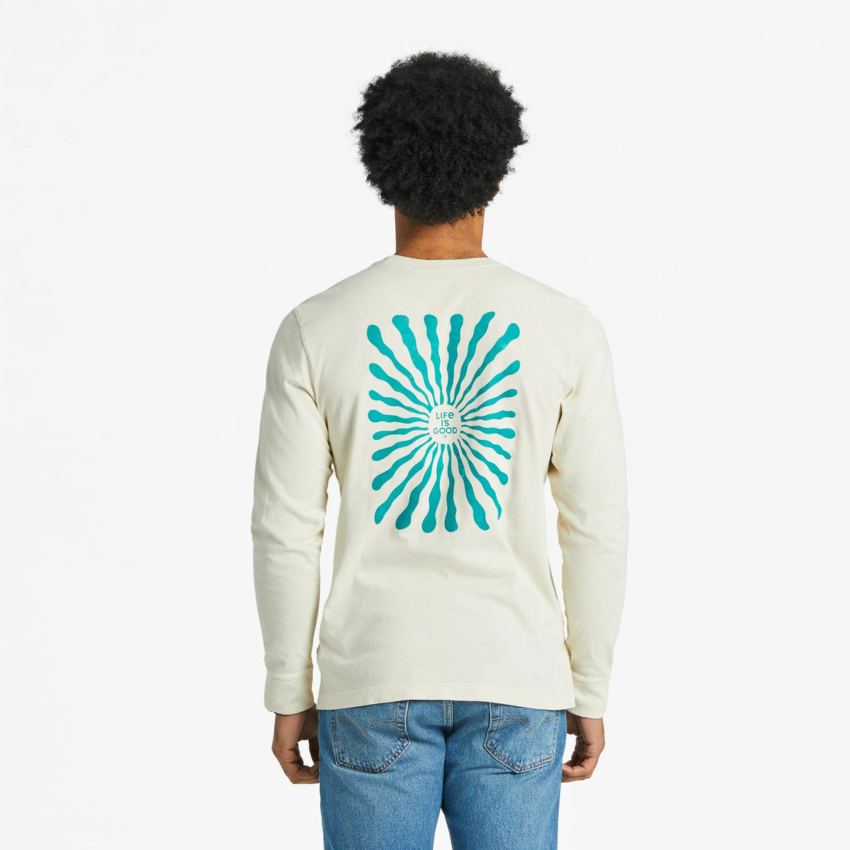Men's Radiating Sun Long Sleeve Crusher Tee