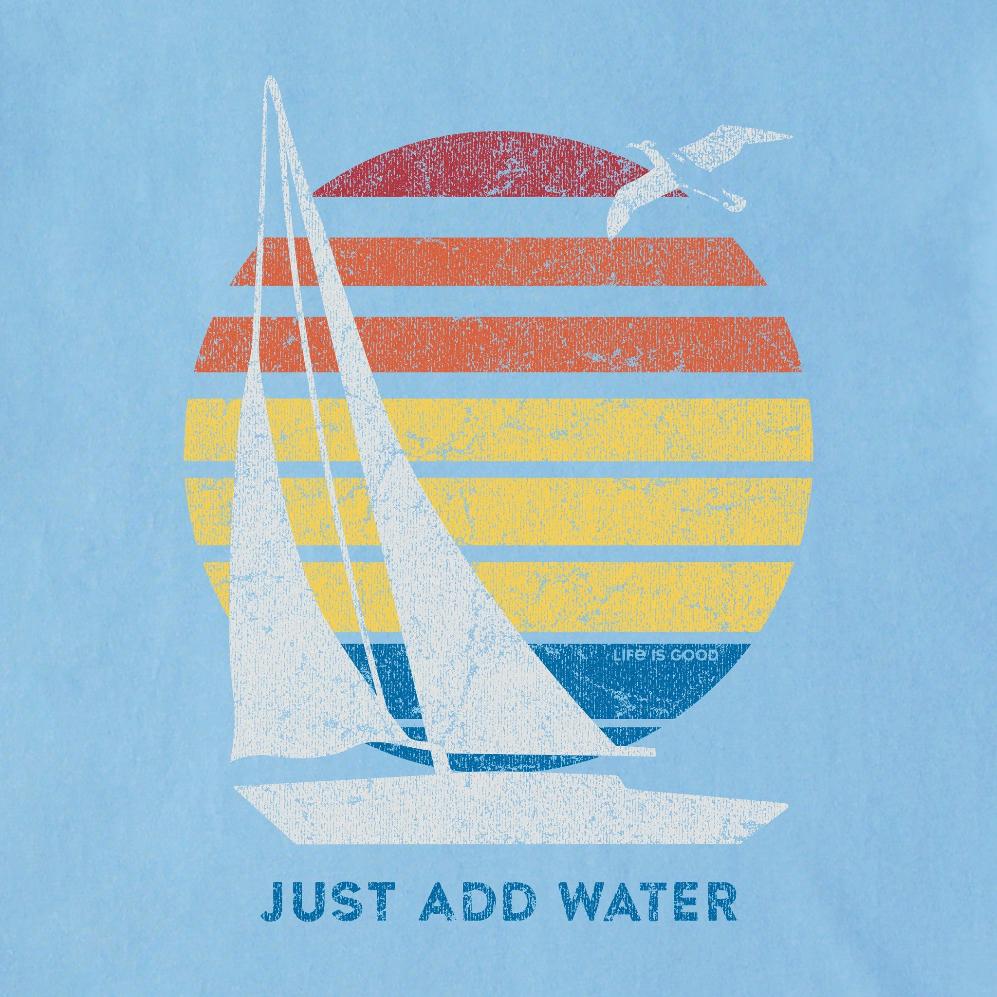 Men's Just Add Water Sailboat Long Sleeve Crusher-LITE Tee
