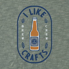 Men's I Like Crafts Label Textured Slub Tee