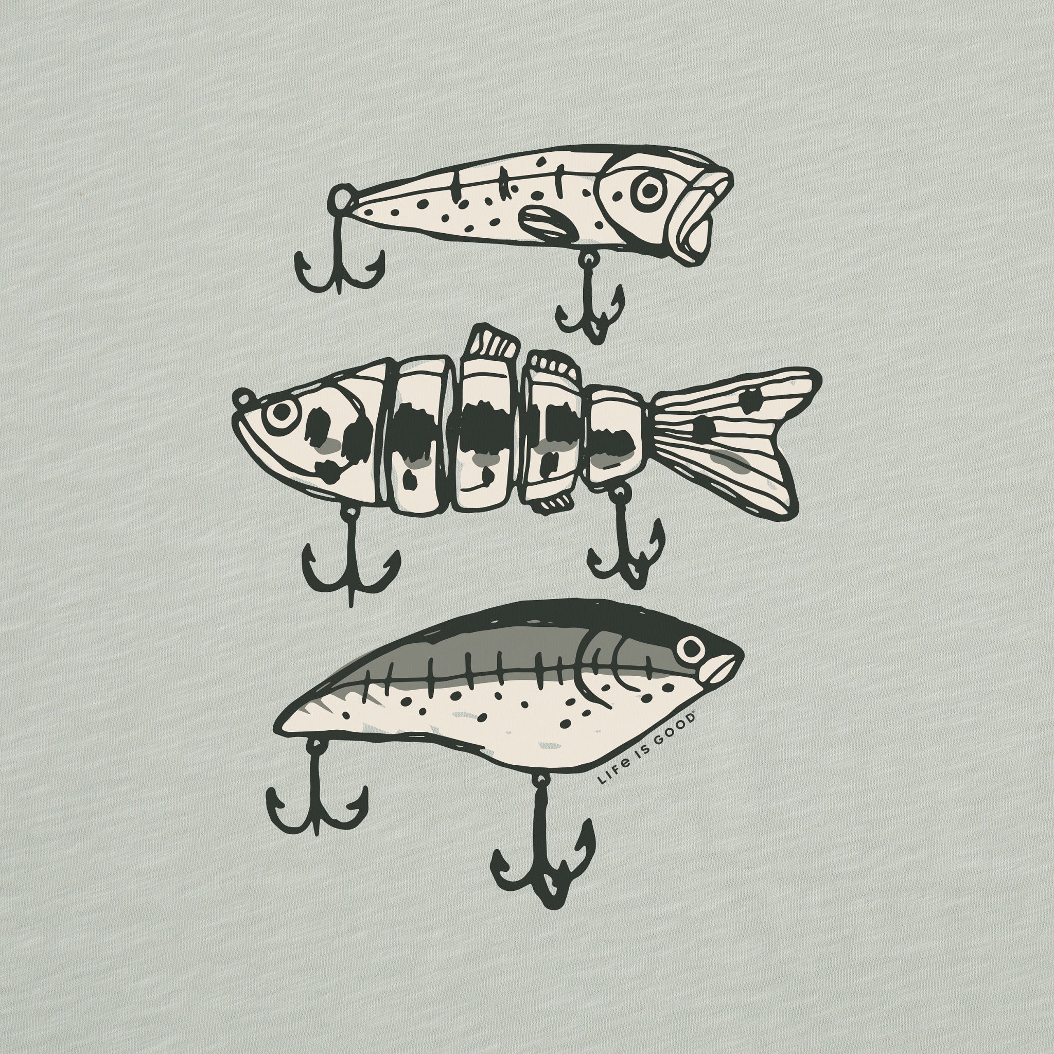 Men's Hooks and Tackle Textured Slub Tee