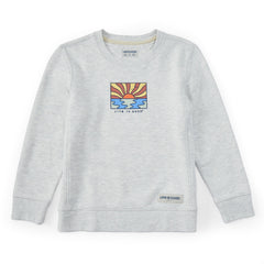 Kids Sun Ocean Icon Simply True Fleece Crew