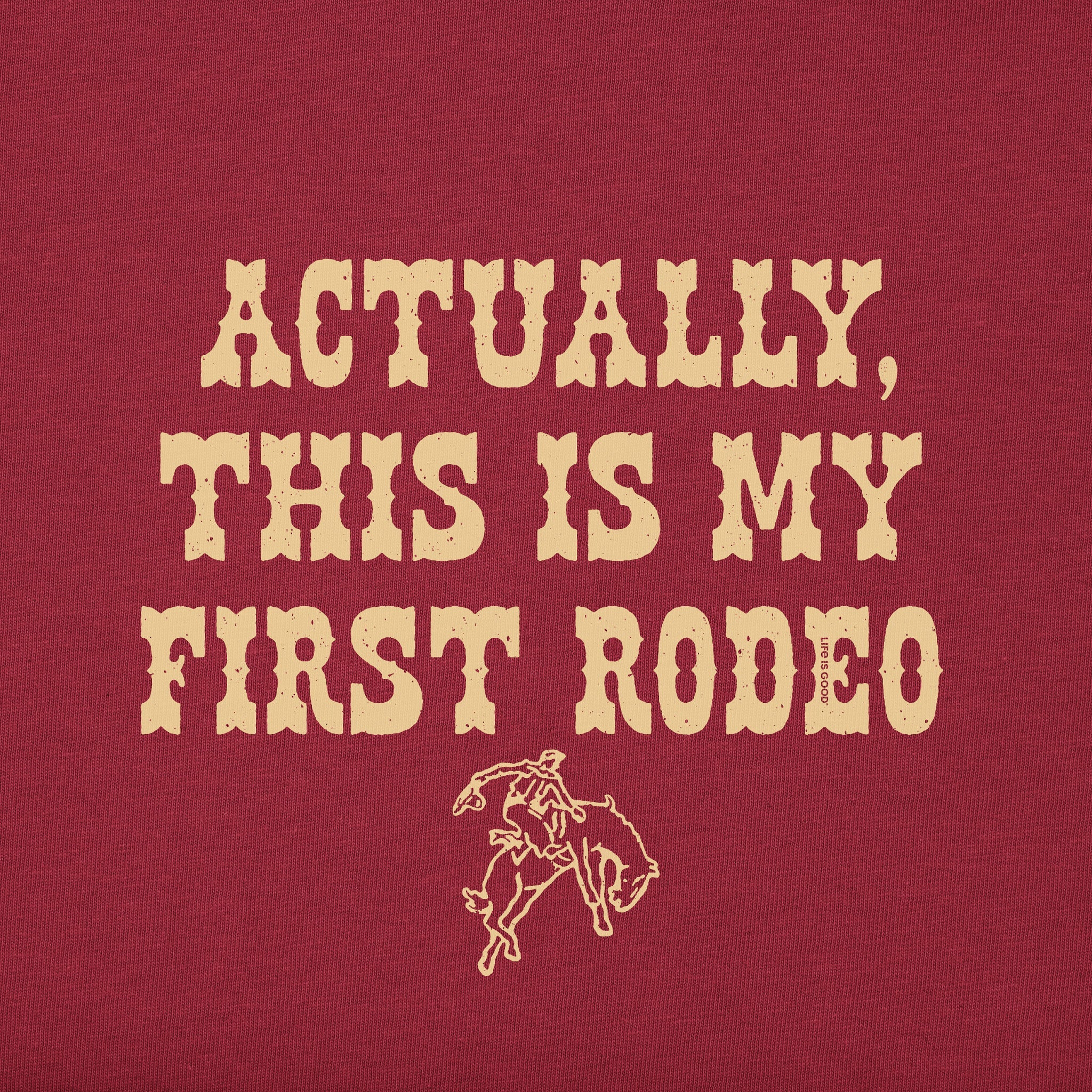 Toddler Woodcut First Rodeo Long Sleeve Crusher Tee