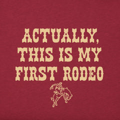 Toddler Woodcut First Rodeo Long Sleeve Crusher Tee