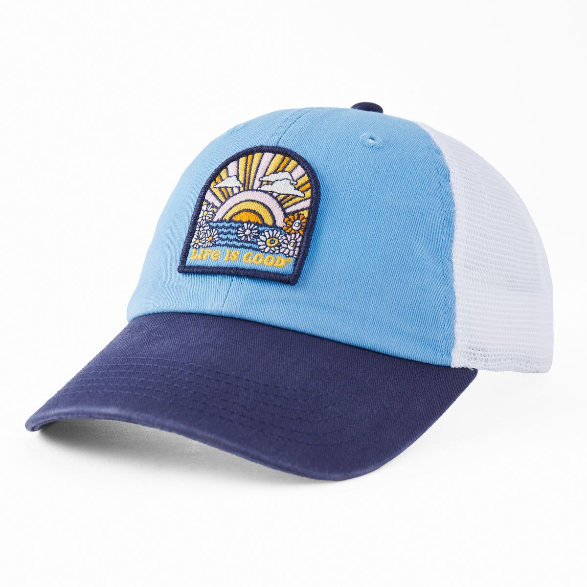 Adult Unisex Sunrise Flowers Soft Mesh Back Cap