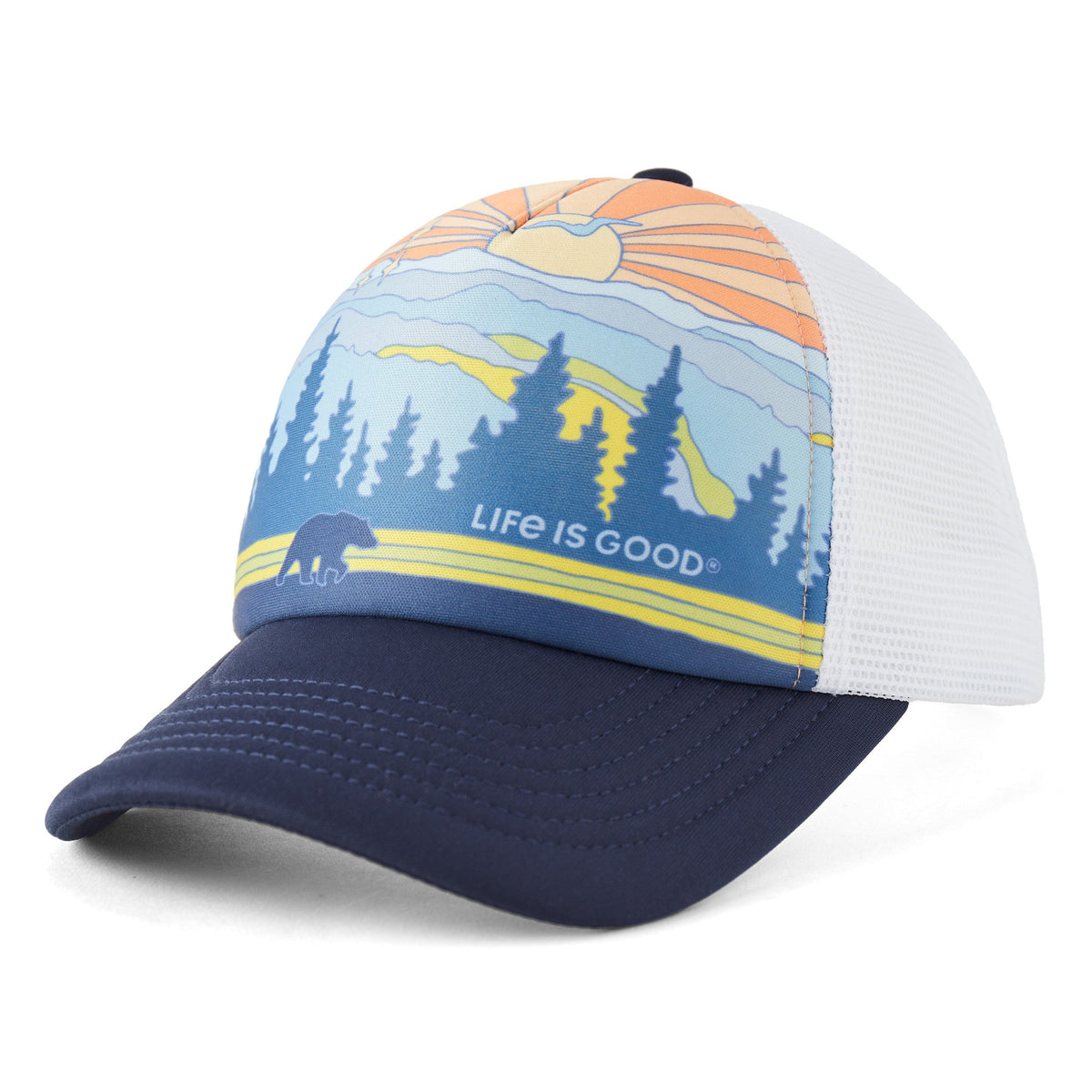 Adult Unisex Great Smoky Mountains Poster Trucker Hat