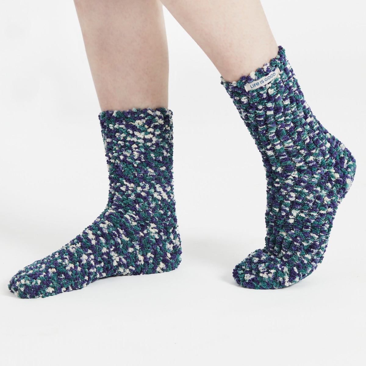 Adult Unisex Spruce Green PomPoms Sock