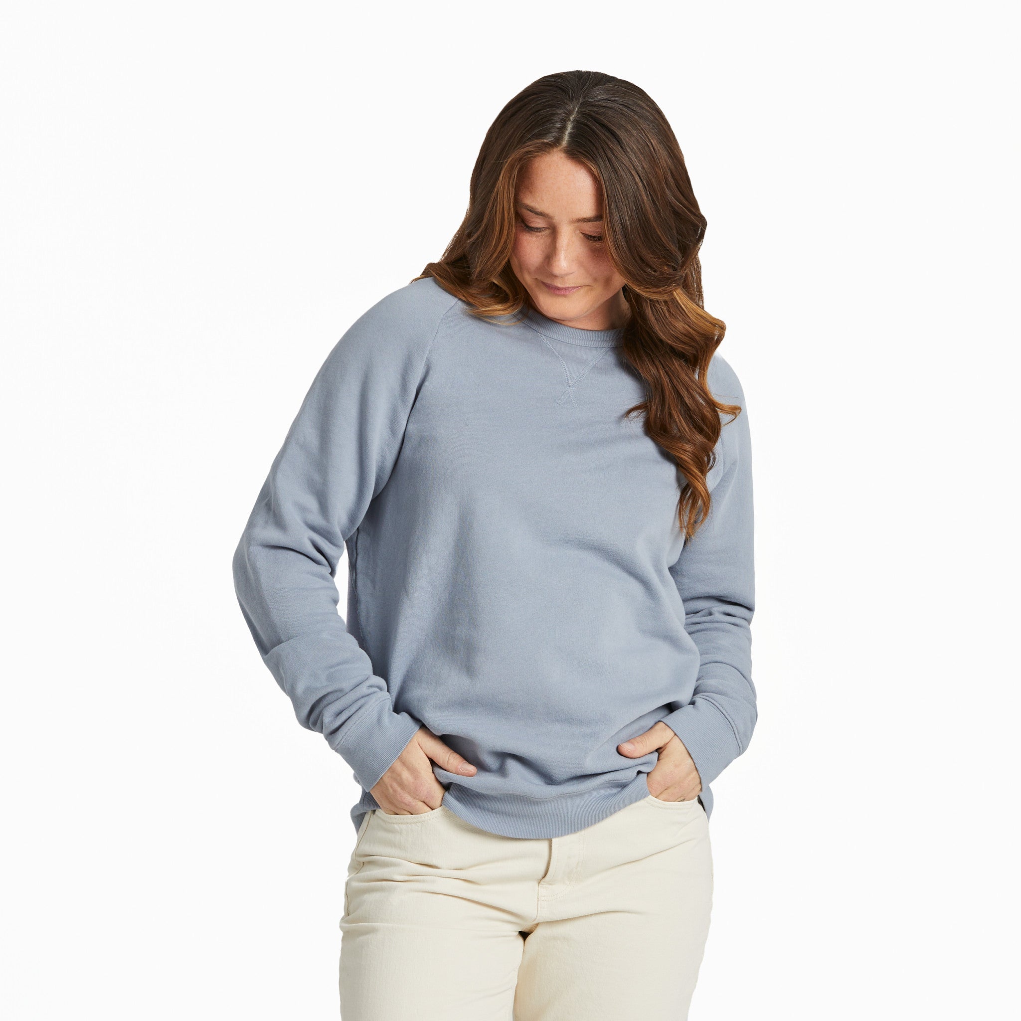 Men's Solid French Terry Crew