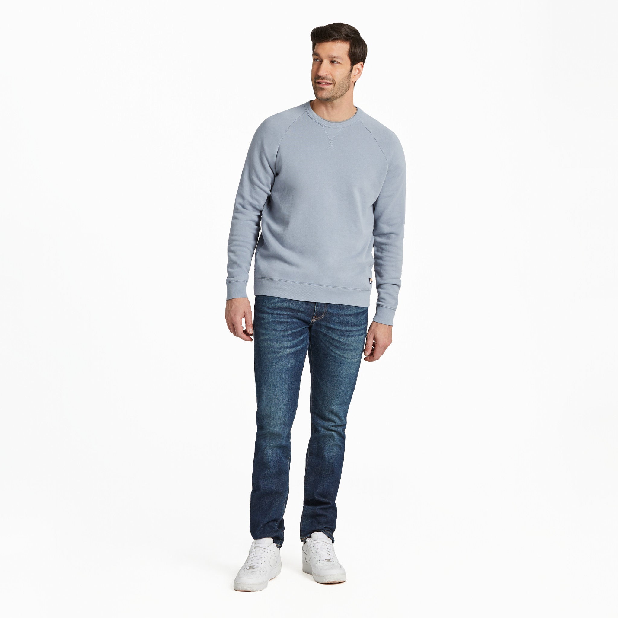 Men's Solid French Terry Crew