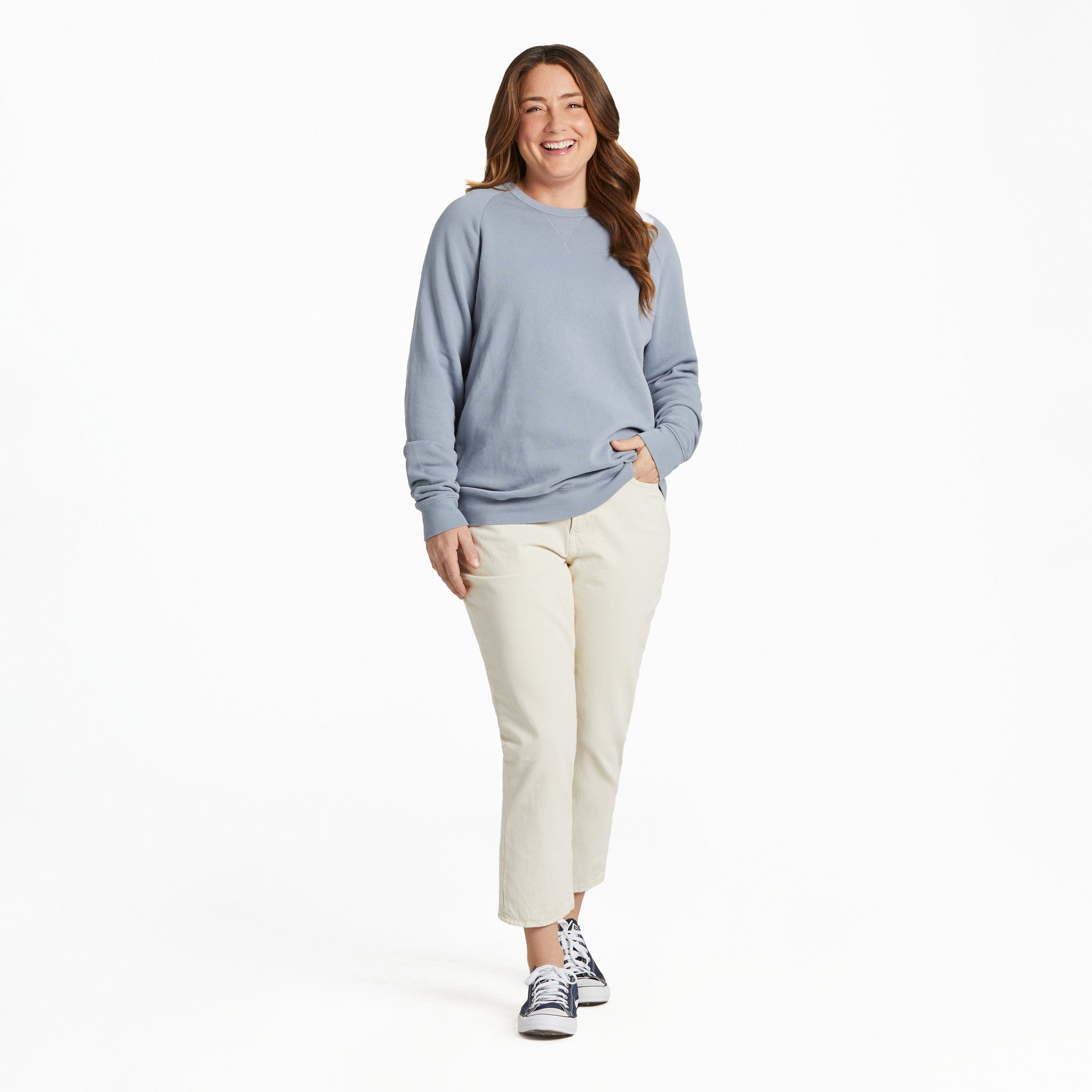 Men's Solid French Terry Crew