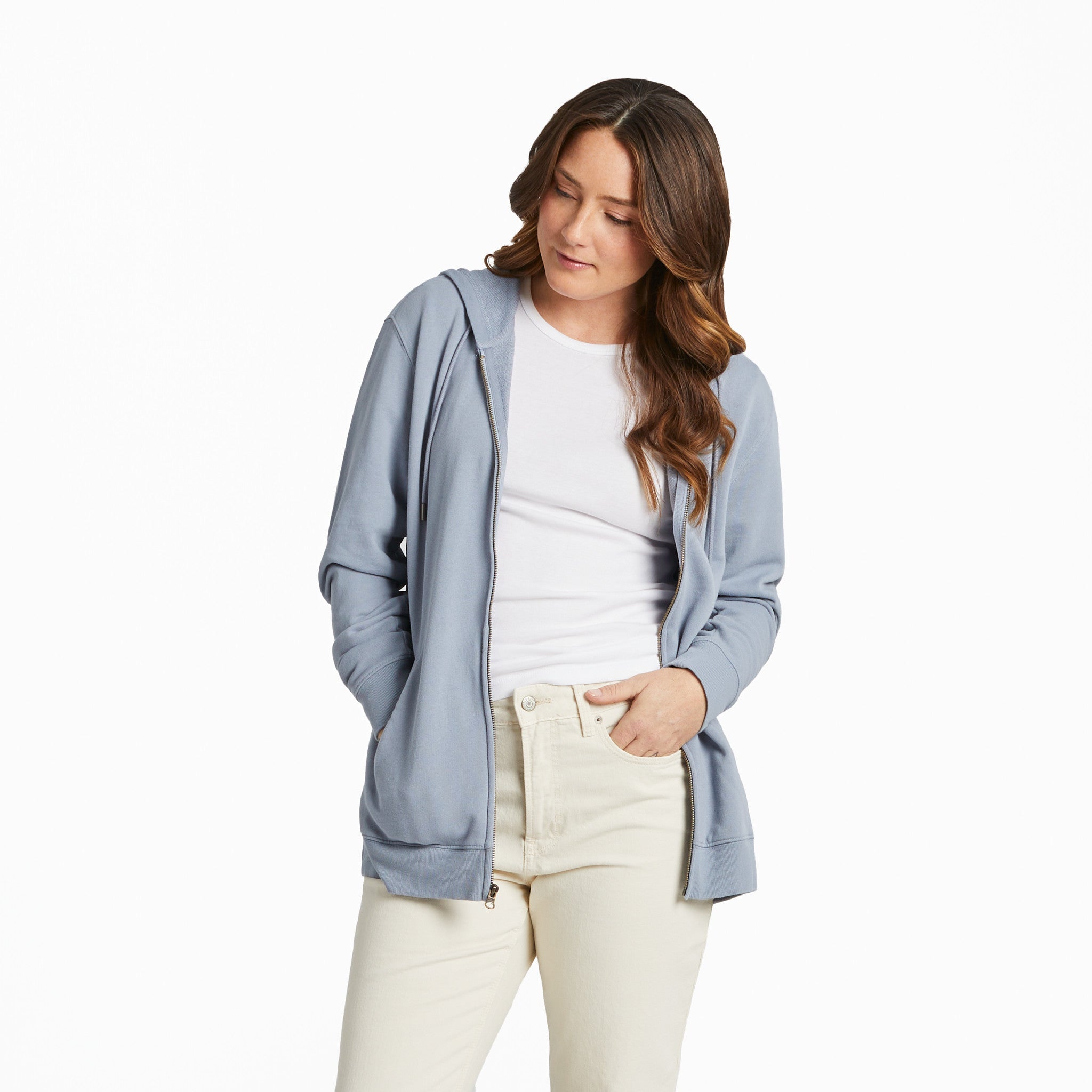 Men's Solid French Terry Zip Hoodie