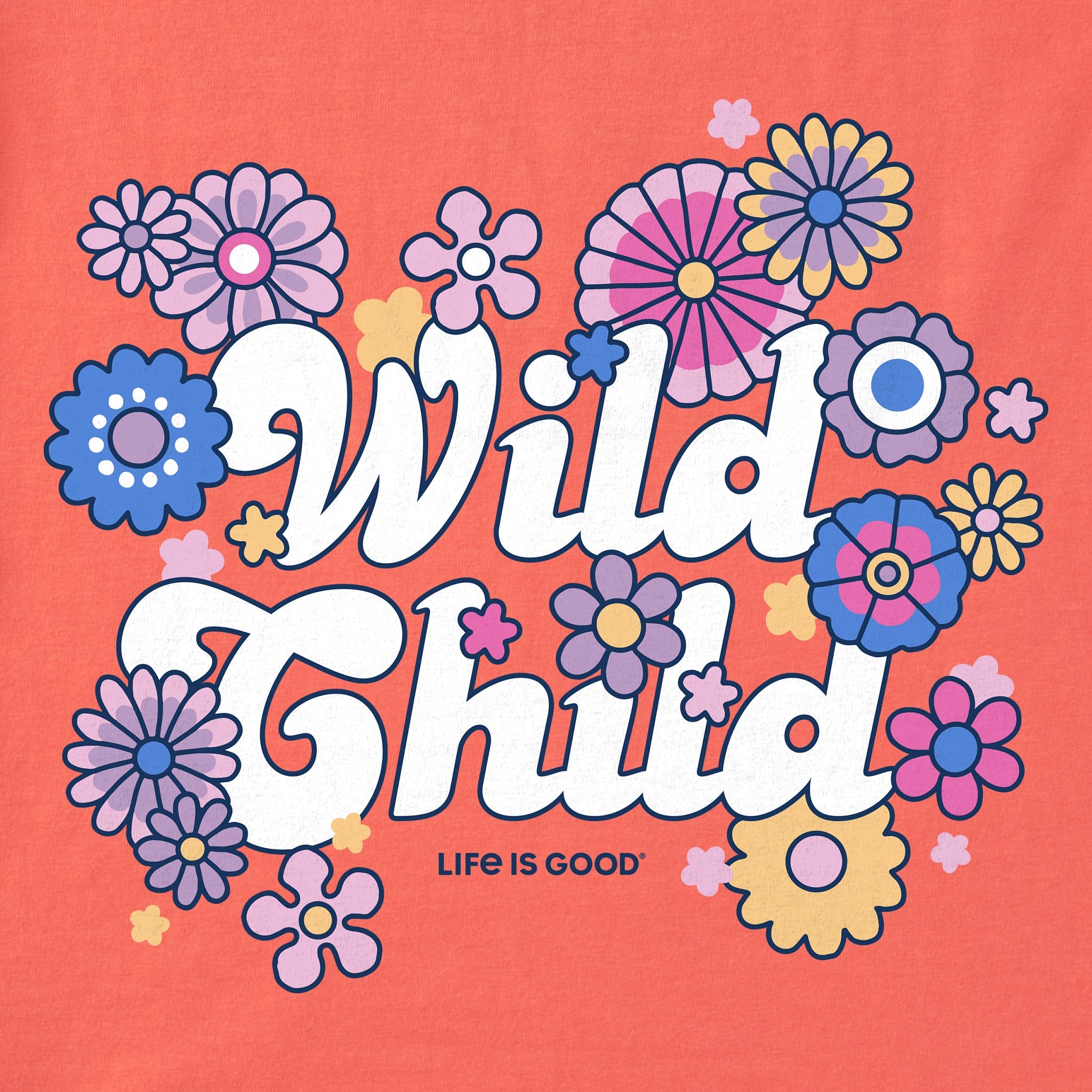 Kids Hippy Wild Child Long Sleeve Crusher Tee