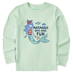 Kids Mermaids Have More Fun Long Sleeve Crusher Tee