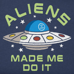 Kids Aliens Made Me Do It Long Sleeve Crusher Tee