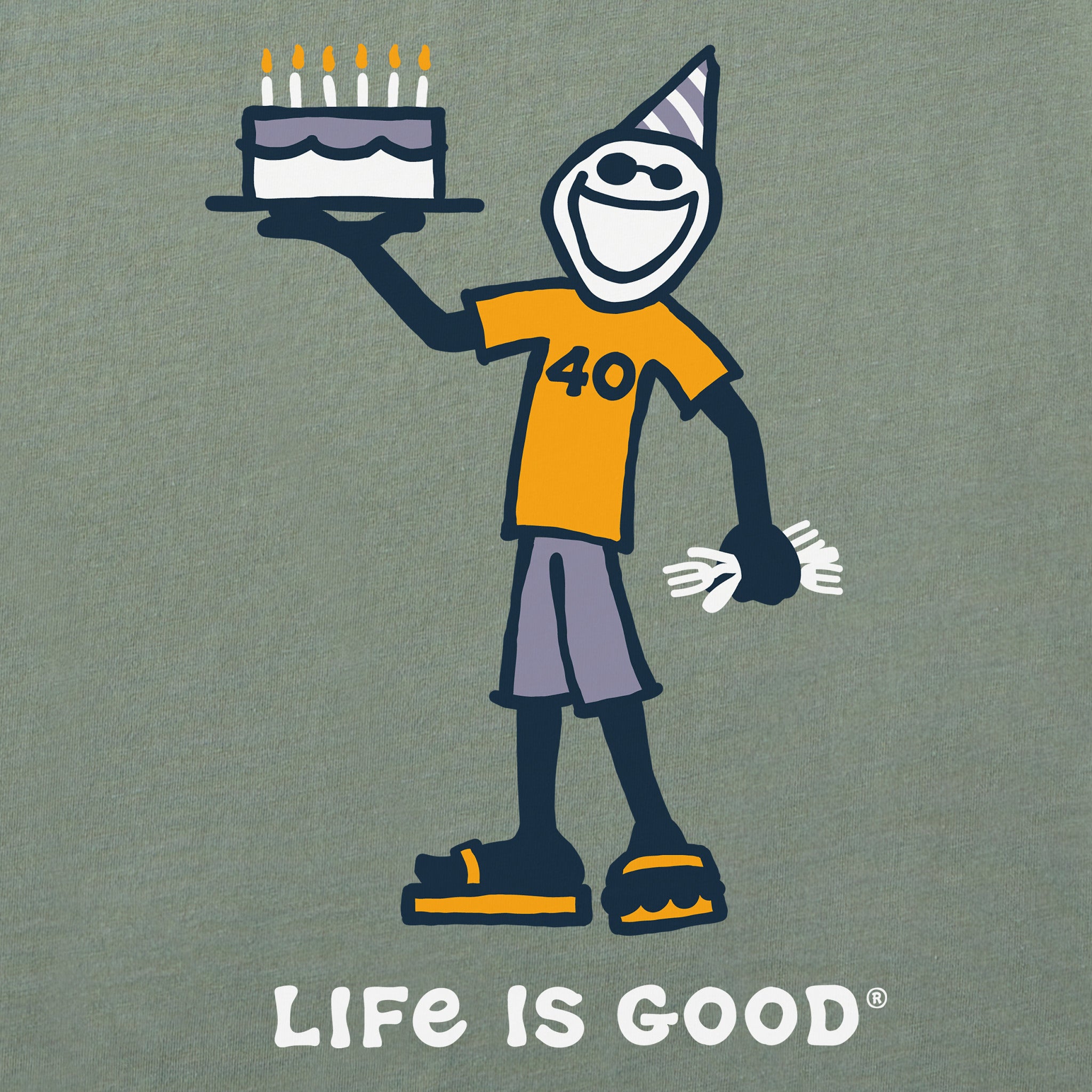 Men's Vintage Jake 40th Birthday Short Sleeve Crusher Tee