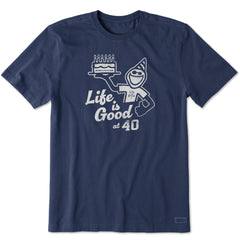 Men's Matchbook Jake 40th Birthday Short Sleeve Crusher Tee