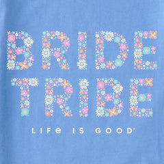 Women's Floral Bride Tribe Short Sleeve Crusher Boxy Tee
