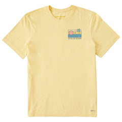 Men's Retro Beach Scene Short Sleeve Tee