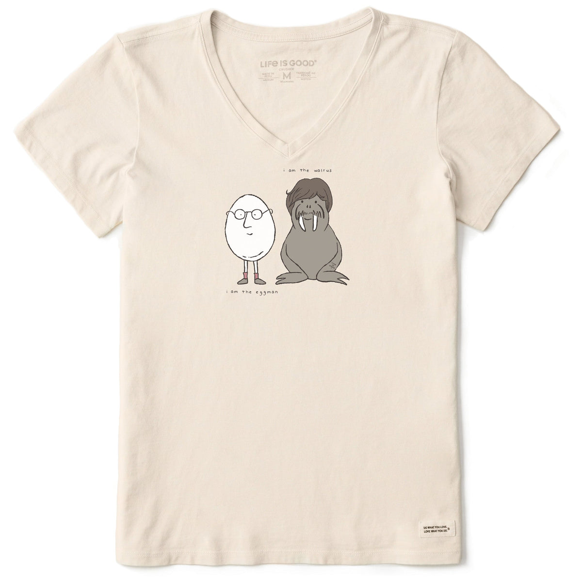 Women's I Am The Eggman Short Sleeve Crusher Vee