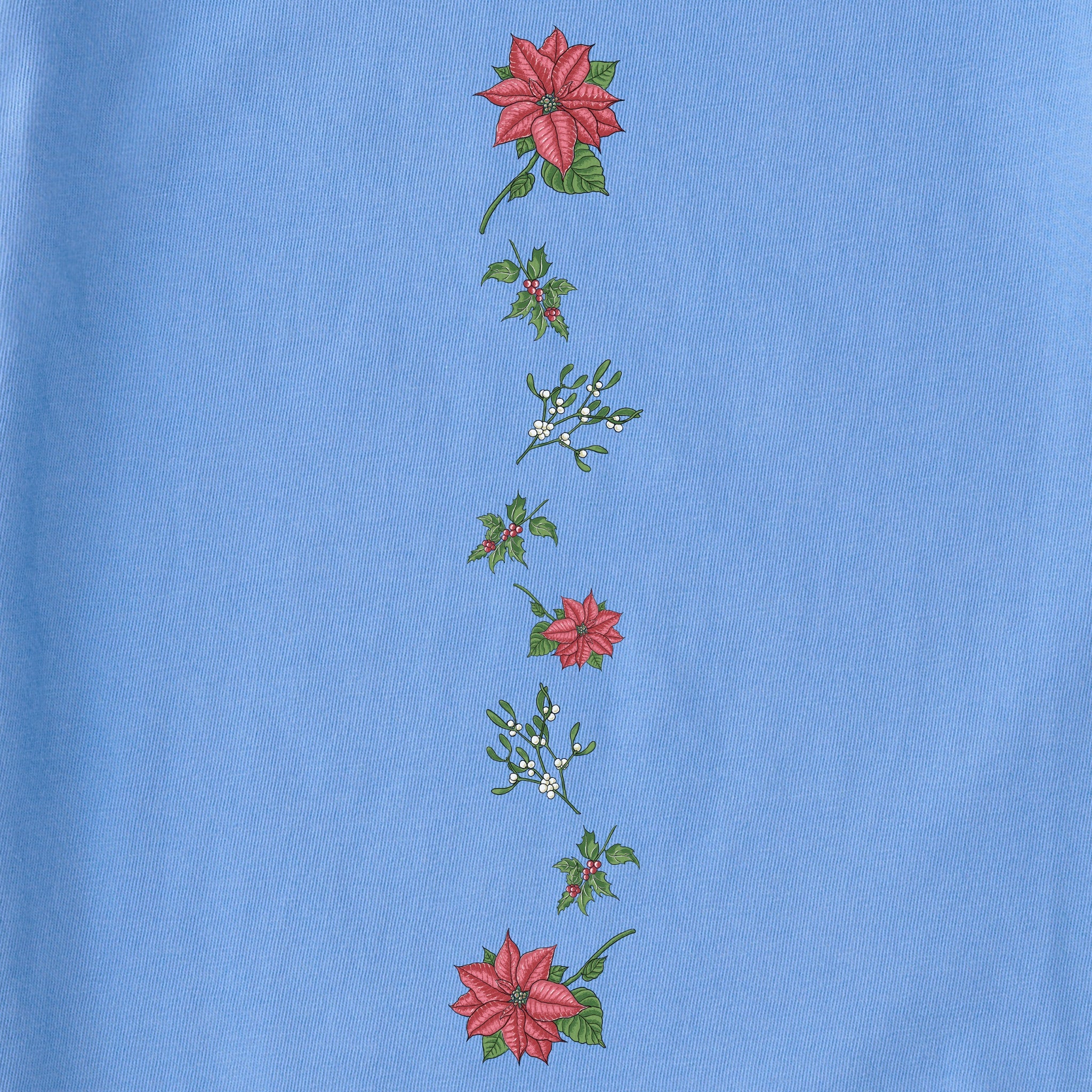 Women's Holiday Flowers Long Sleeve Crusher Tee
