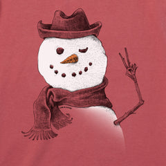 Men's Snowman Peace Sign Short Sleeve Crusher Tee