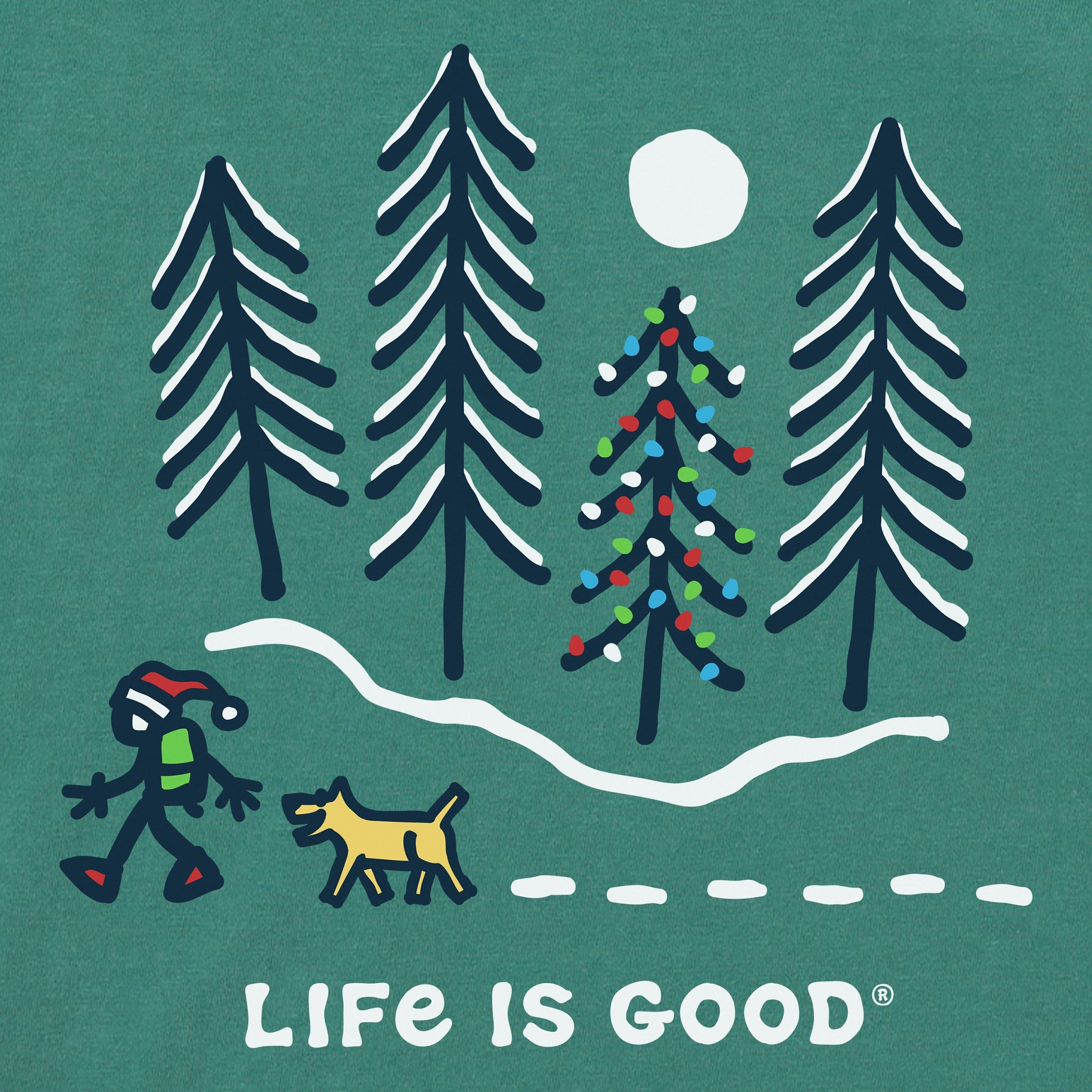 Men's Holiday Hike Through the Woods Long Sleeve Crusher Tee