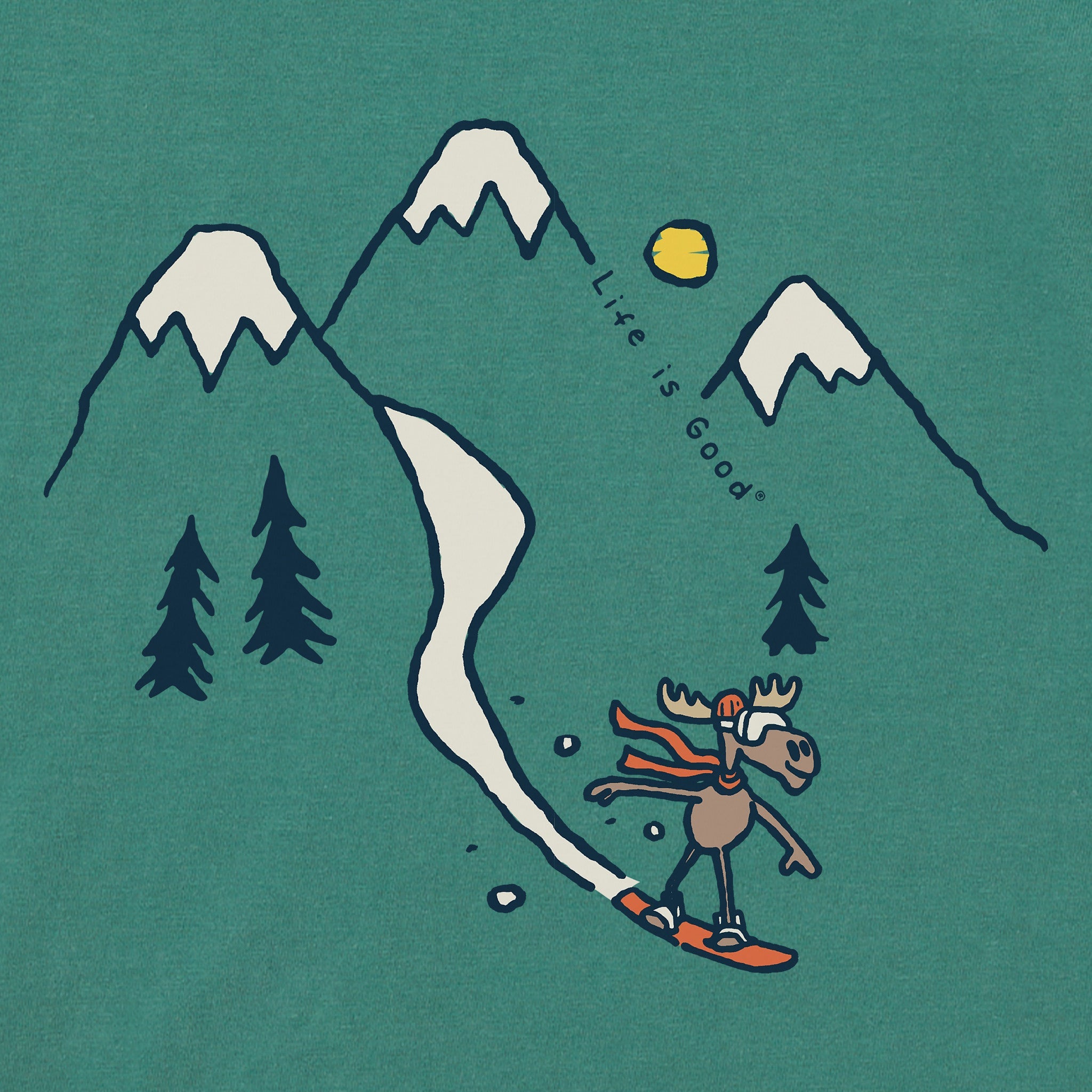 Kids Moose Snowboard Vista Long Sleeve Crusher Tee