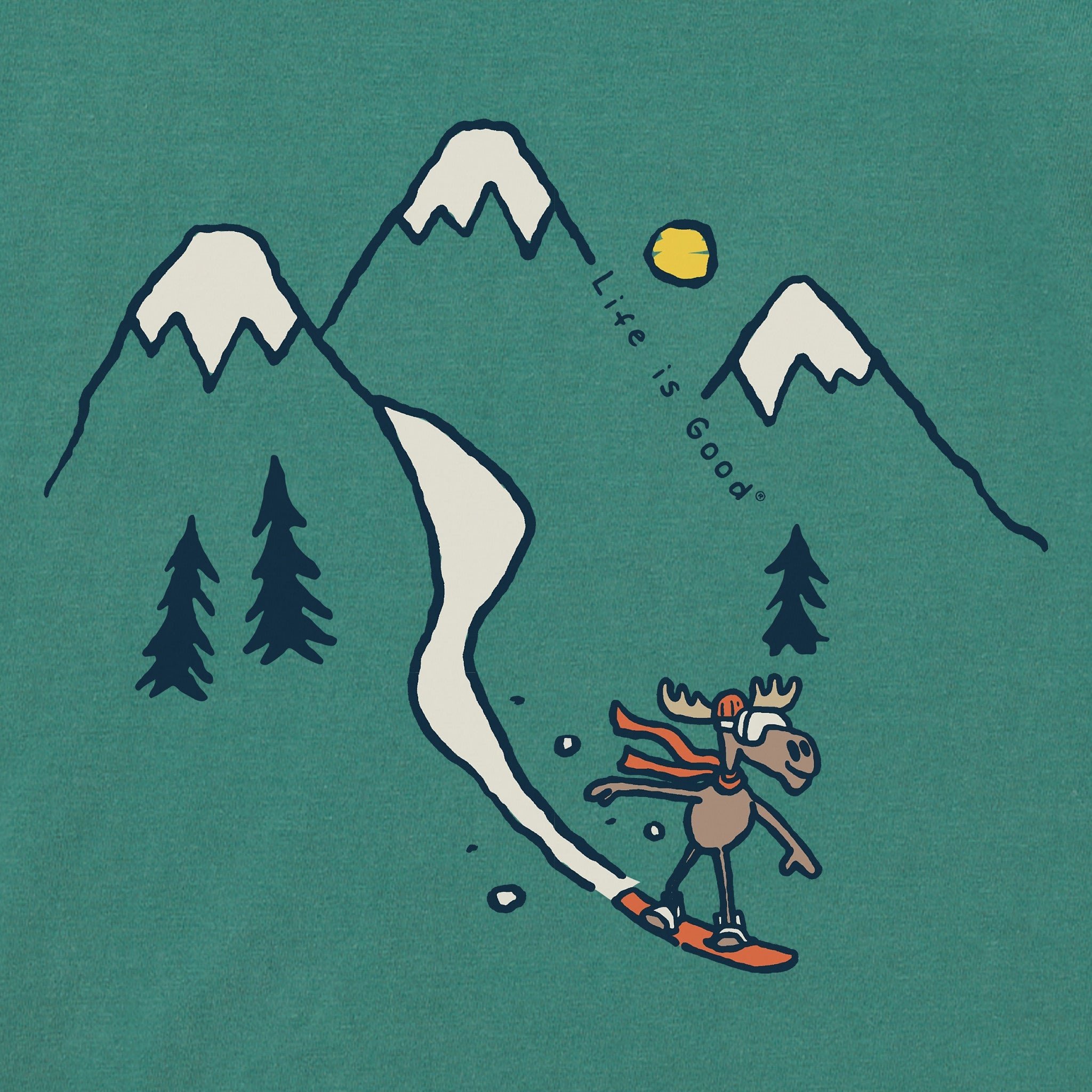 Men's Moose Snowboard Vista Long Sleeve Crusher Tee